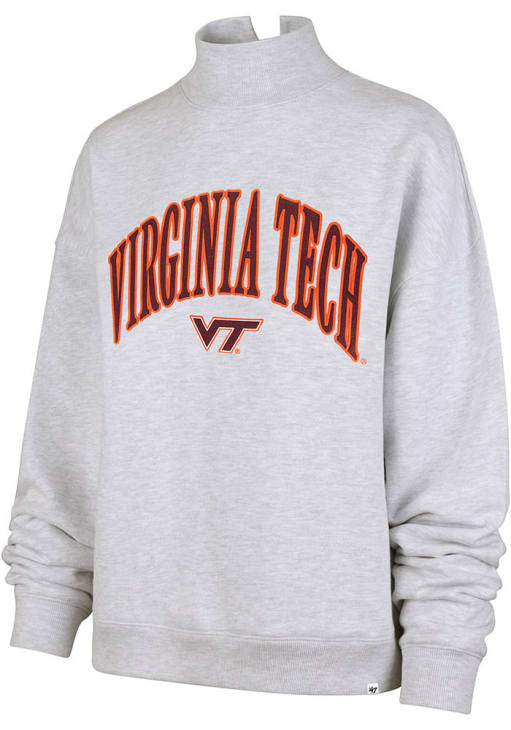 Virginia Tech Hokies 47 Crew Sweatshirt Womens GREY Vantage Mock