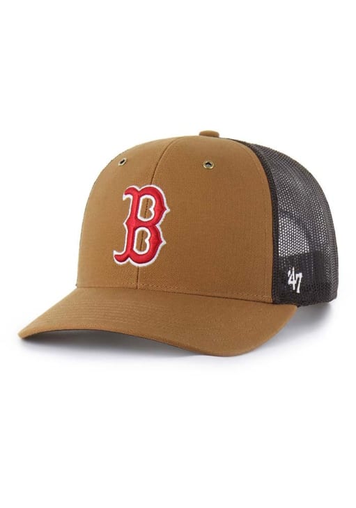 47 Boston Red Sox BROWN Carhartt Trucker Adjustable Hat - 48024381