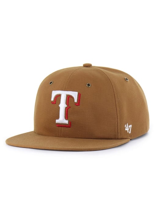 Texas Rangers 47 BROWN Carhartt Captain RL Snapback Hat - 48026011