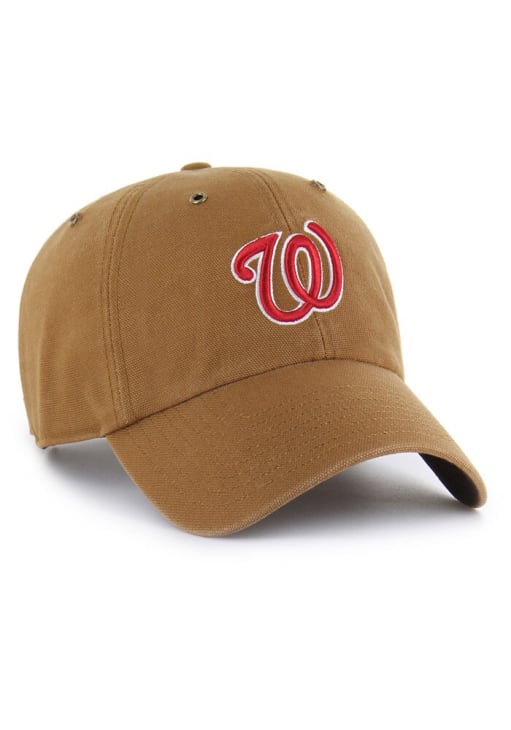 47 Washington Nationals BROWN Carhartt Clean Up Adjustable Hat
