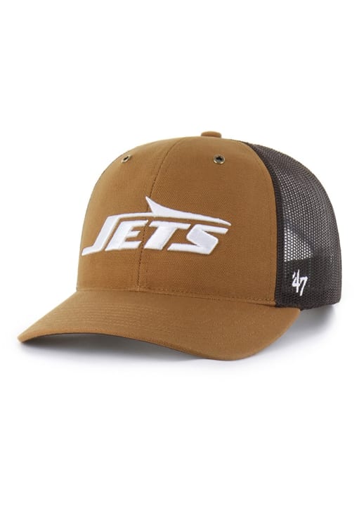 47 New York Jets BROWN Carhartt Trucker Adjustable Hat - 48026444