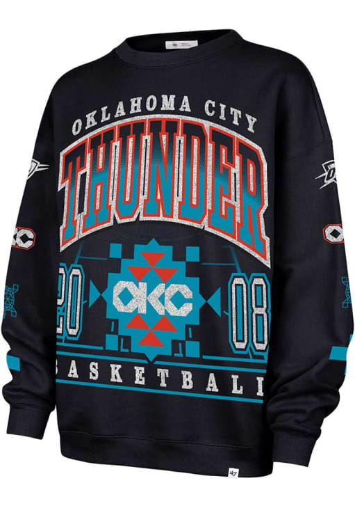 Oklahoma City Thunder 47 Crew Sweatshirt Womens BLACK City Edition