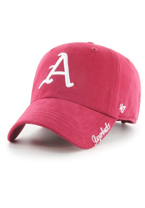 Ladies Razorback Hat Arkansas Razorbacks 47 Womens Red Logo Miata Clean Up Adjustable Hat ...