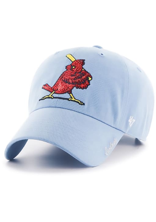 St Louis Cardinals 47 Womens LIGHT BLUE 1956 Sparkle Adjustable