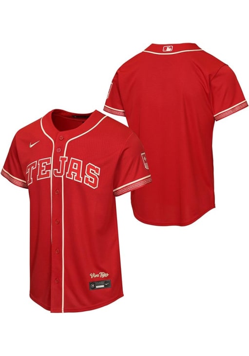 Texas Rangers Youth Red City Connect Home Run Blank Baseball