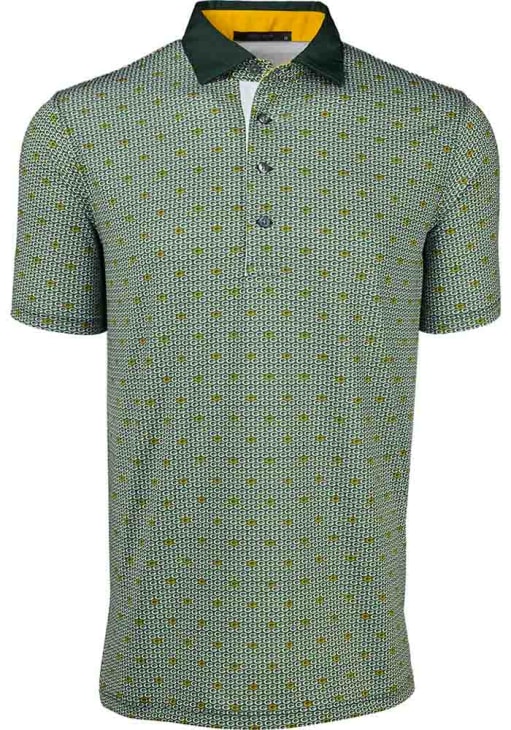 green bay packers men's dress shirt Packers Repeat Logo Polo XL Green & Gold