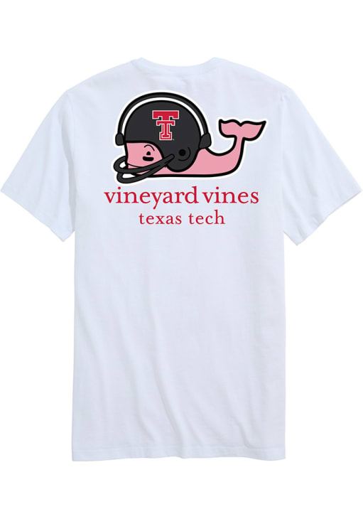Vineyard Vines Texas Tech Red Raiders White Cap PKT Short Sleeve T