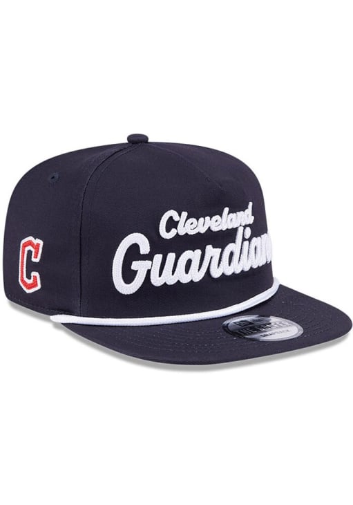 Cleveland Guardians New Era NAVY Team Text Golfer Snapback Hat