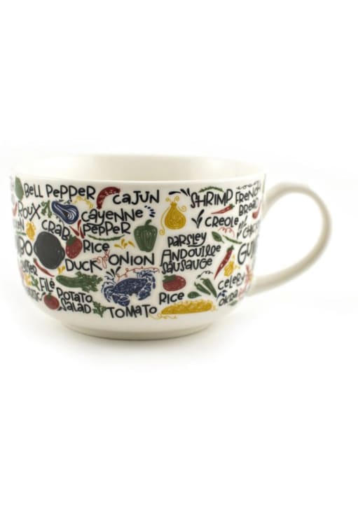 Louisiana White State Icons 21 oz. Ceramic Mug - 5040002