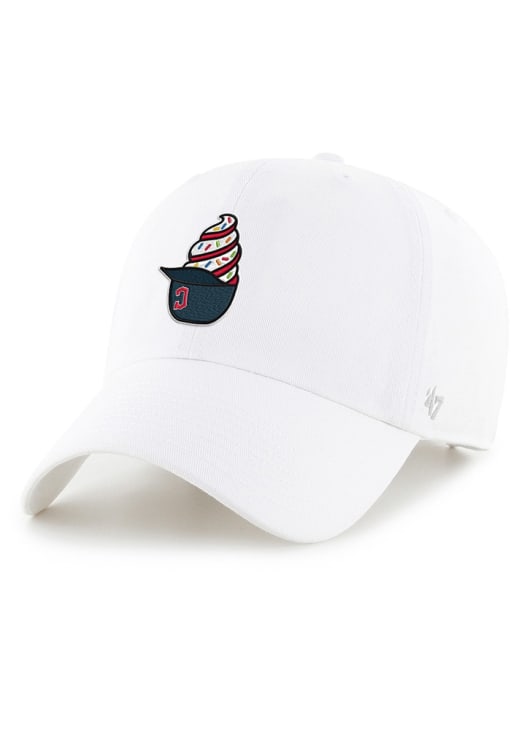 47 Cleveland Guardians White Ice Cream Helmet Clean Up Adjustable