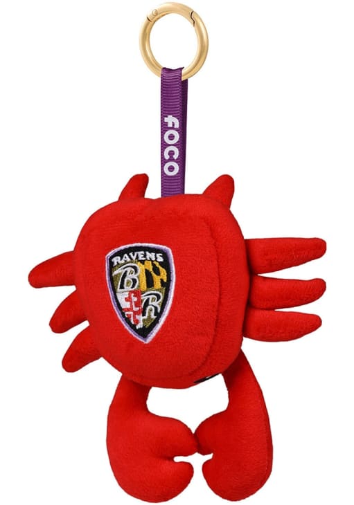 Baltimore Ravens DARKRED 6in Plush Food Backpack Clip Keychain