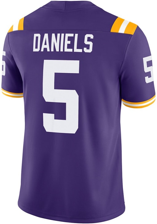 Jayden Daniels LSU Tigers PURPLE Football Alternate Daniels 5