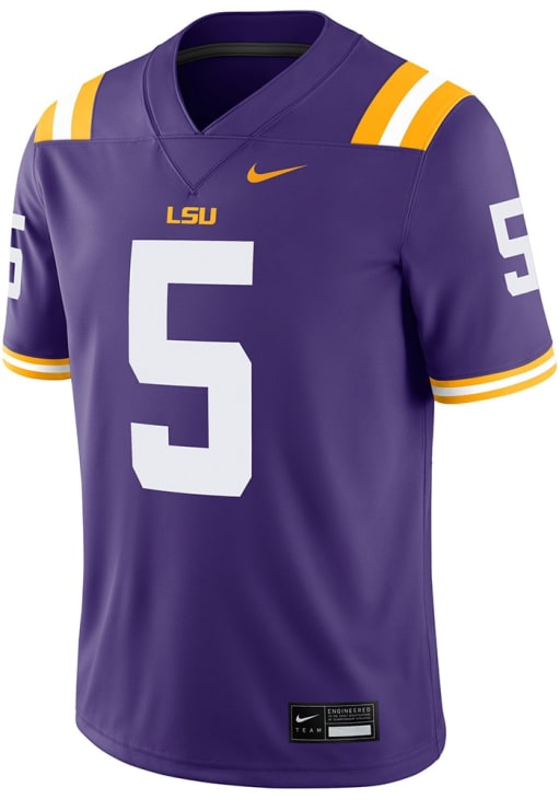 Jayden Daniels LSU Tigers PURPLE Football Alternate Daniels 5