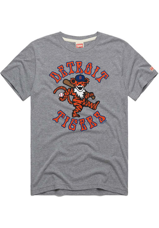 Homage Detroit Tigers GREY Grateful Dead Short Sleeve Fashion T