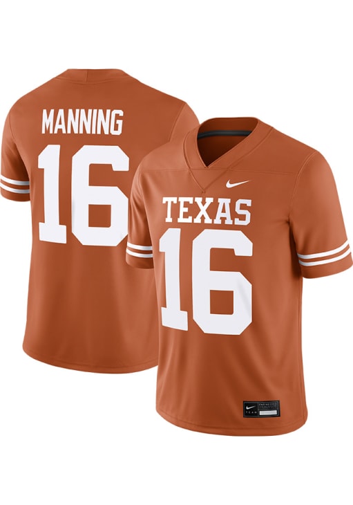 Arch Manning Texas Longhorns BURNTORANGE NIL Football Name and