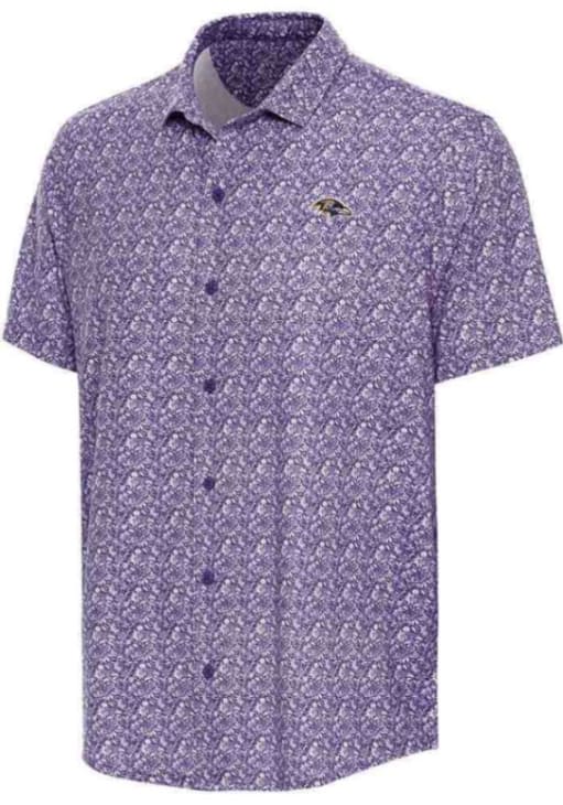 baltimore ravens dress shirts Cutter & Buck Baltimore Ravens Skyline Recycled Pinstripe Mens Long Sleeve Button Down Dress Shirt in Elemental Grey/White