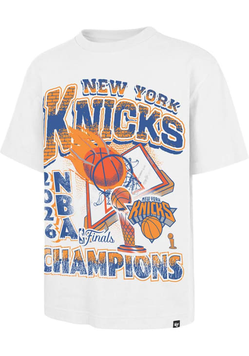 47 New York Knicks White Finals Champions 2026 Short Sleeve