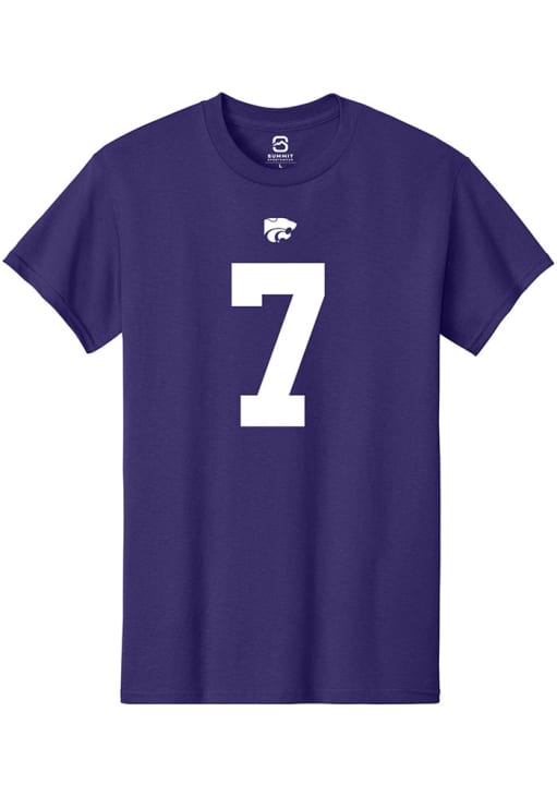 Collin Klein Mens PURPLE K-State Wildcats Name and Number Player T