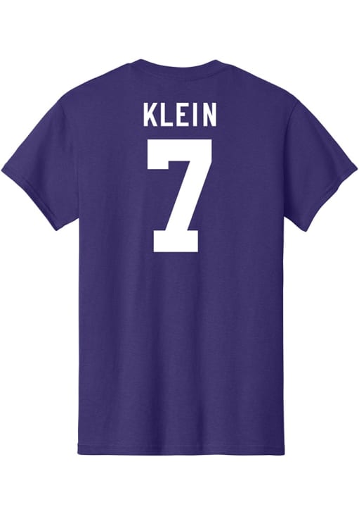 Collin Klein Mens PURPLE K-State Wildcats Name and Number Player T
