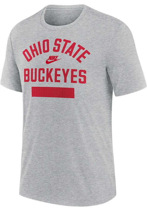 Nike Ohio State Buckeyes ATHLETICGREY Legacy 2 Hit Short Sleeve