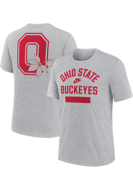 Nike Ohio State Buckeyes ATHLETICGREY Legacy 2 Hit Short Sleeve