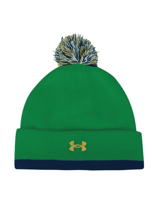 Notre Dame Fighting Irish Under Armour GREEN Waffle Knit Pom 