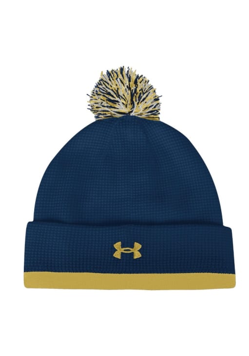 Under Armour Iconic Collection Notre Dame Beanie Notre Dame Fighting Irish Under Armour GREEN Waffle Knit Pom  main image 4