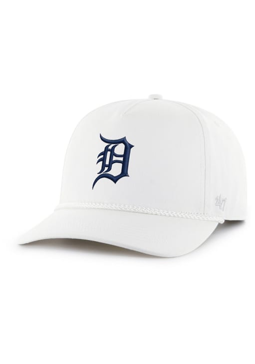 47 Detroit Tigers White Rope Hitch Adjustable Hat - 557535860