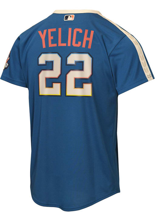 Milwaukee Brewers Christian Yelich Youth BLUE City Connect Home