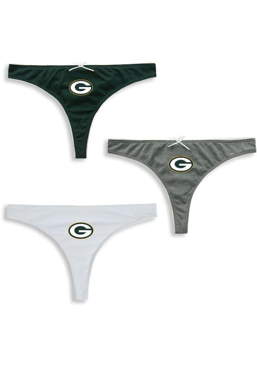 Concepts Sport Green Bay Packers Womens Green Vector Thong Underwear, Green, 65% POLYESTER / 35% RAYON, Size S