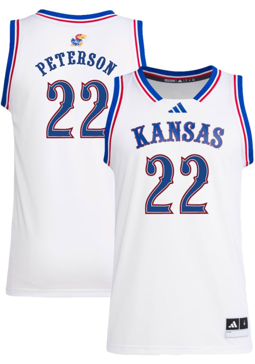Darryn Peterson Kansas Jayhawks White NIL Name And Number Jersey