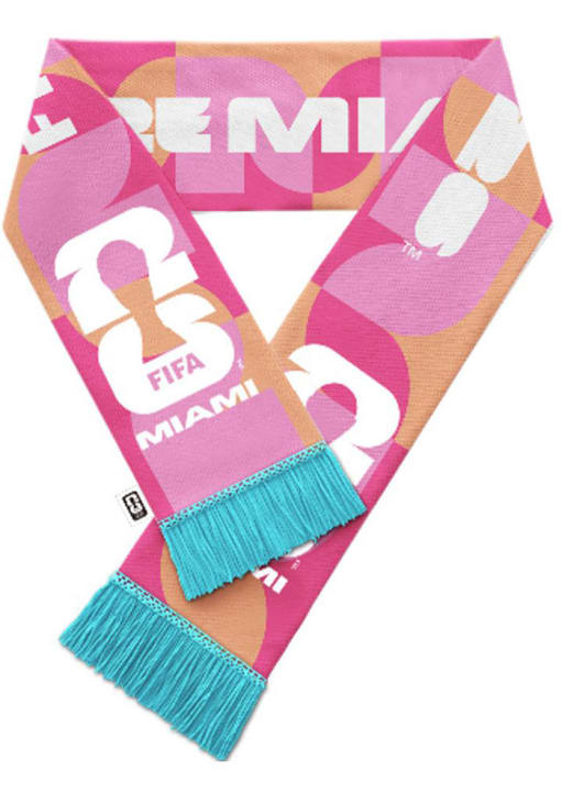 2026 FIFAワールドカップ 公式　マイアミ ファンスカーフMIAMI FIFA Miami World Cup PINK Scarf - 563954464