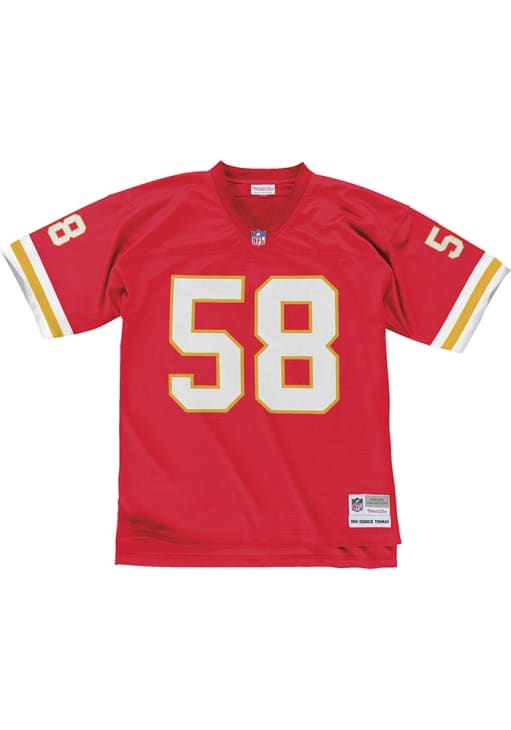 90s NFL チーフス ゲームシャツ 48サイズ デリックトーマス #58 1994 Kansas City Chiefs D. Thomas #58 Authentic Mitchell & Ness
