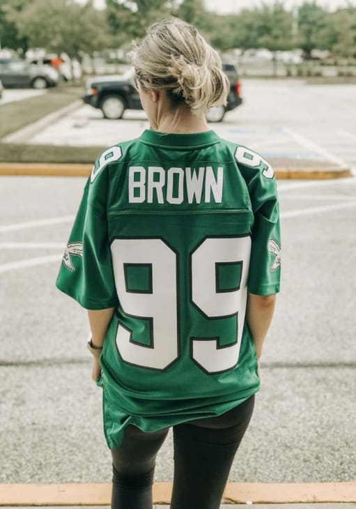 Philadelphia Eagles Jerome Brown Mitchell and Ness KELLYGREEN 1990