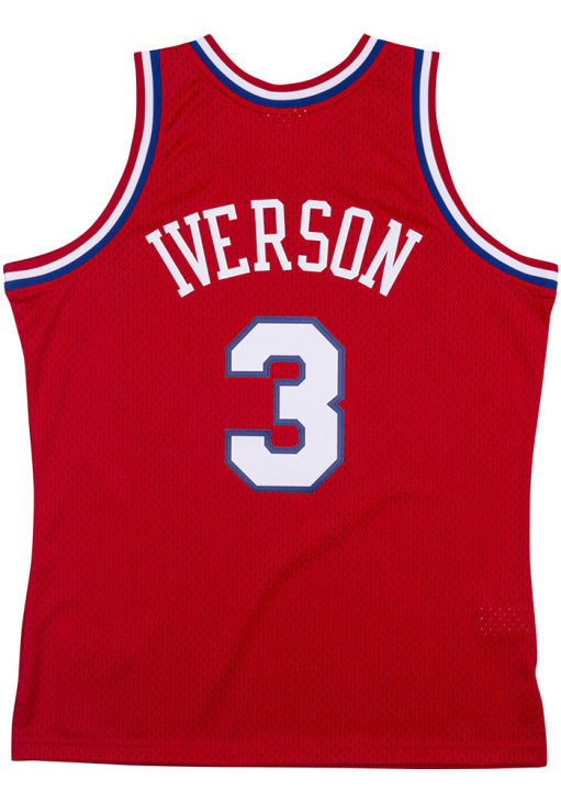 Allen Iverson Philadelphia 76ers Red 02-03 Throwback Jersey - 56500705