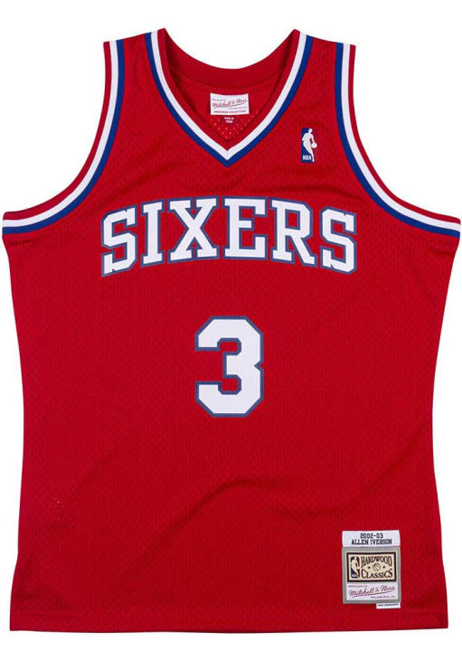 Allen Iverson Philadelphia 76ers Red 02-03 Throwback Jersey - 56500705