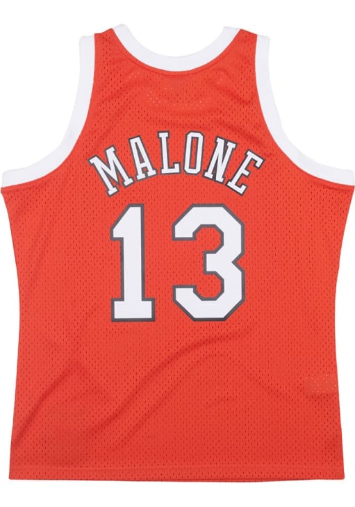 Mitchell&Ness スピリッツ マローン レジェンド Moses Malone St Louis Spirits ORANGE 75-76 Road Jersey - 56500742