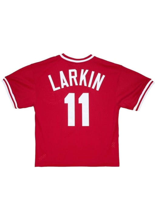 Cincinnati Reds Barry Larkin Mitchell and Ness Red 1990 Authentic