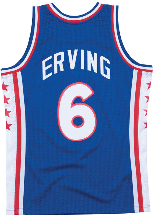 Julius Erving Philadelphia 76ers BLUE 76-77 Road Jersey - 56500839