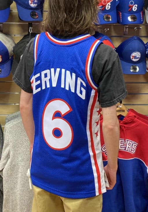 Julius Erving Philadelphia 76ers BLUE 76-77 Road Jersey - 56500839