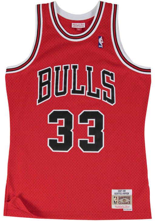 Scottie Pippen Chicago Bulls Red 97-98 Road Alternate Jersey