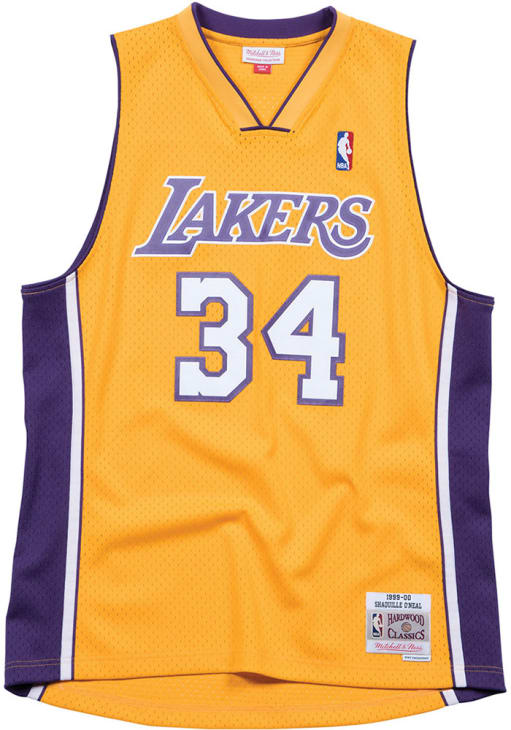 Shaquille O'Neal Los Angeles Lakers GOLD 99-00 Home Jersey - 56501051