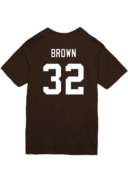 Jim Brown Cleveland Browns BROWN Name and Number Spider Short