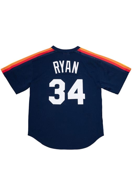 Houston Astros Nolan Ryan Mitchell and Ness NAVY Batting Practice
