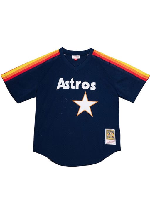 Houston Astros Nolan Ryan Mitchell and Ness NAVY Batting Practice