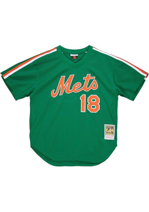 New York Mets Darryl Strawberry Mitchell and Ness GREEN Batting