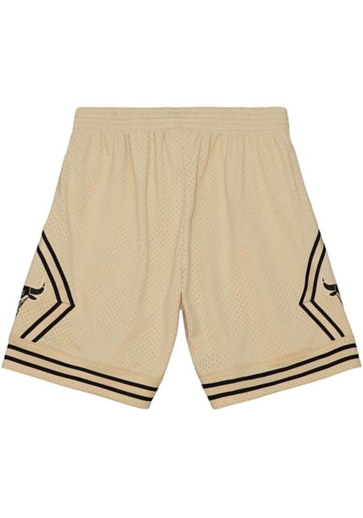 Chicago Bulls Mens Mitchell and Ness TAN Khaki Swingman Shorts