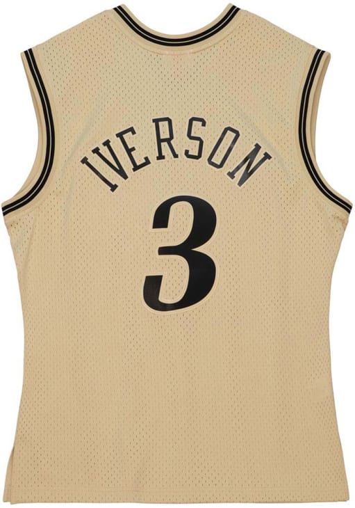 Allen Iverson Philadelphia 76ers TAN Khaki HWC Jersey - 56501489