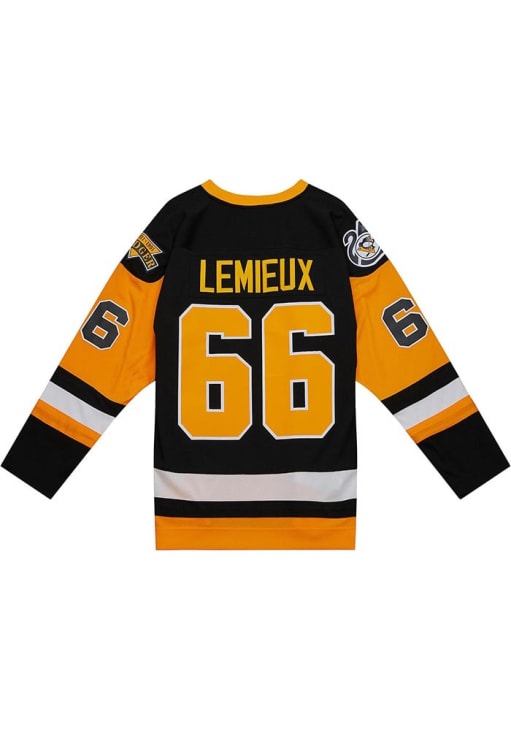 Mitchell and Ness Mario Lemieux Pittsburgh Penguins Mens BLACK
