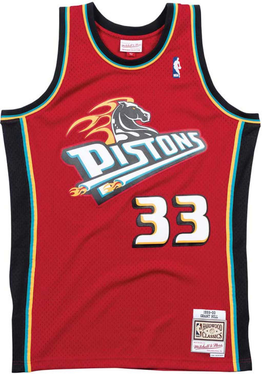 Grant Hill Detroit Pistons Red Authentic Jersey - 56502620